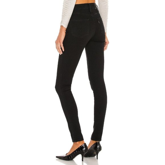 LEVI'S 721 High Rise Skinny Long Jeans in Long Shot / Black - NWT - SIze 25 - Picture 3 of 5